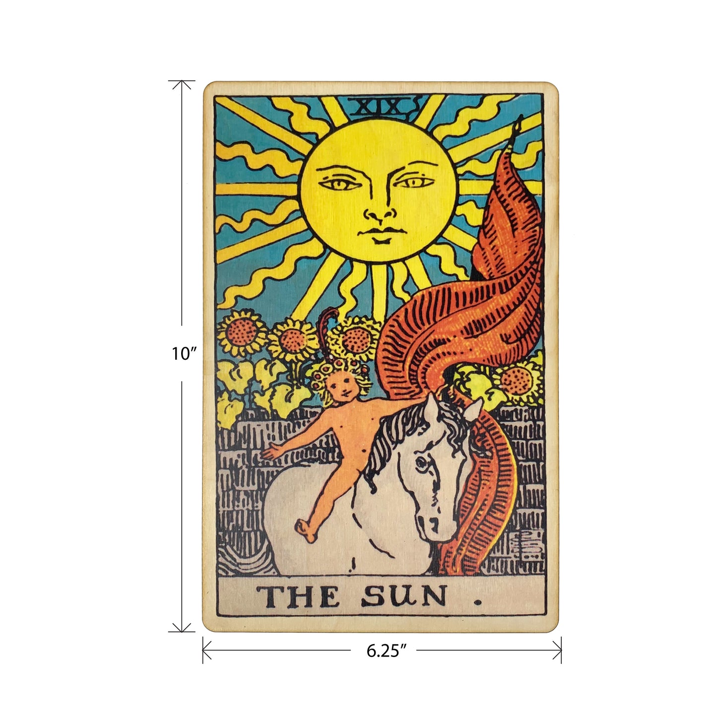 The Sun Tarot Wall Art Wooden Wall Decor