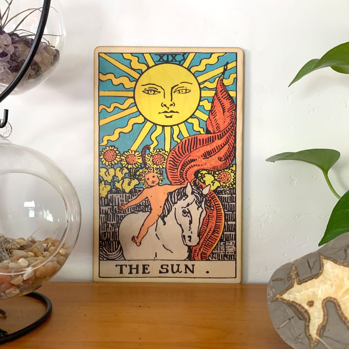 The Sun Tarot Wall Art Wooden Wall Decor
