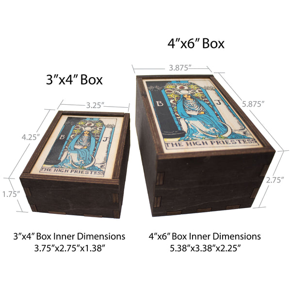 The High Priestess Tarot Card Card Wooden Stash Box Tarot Card Box