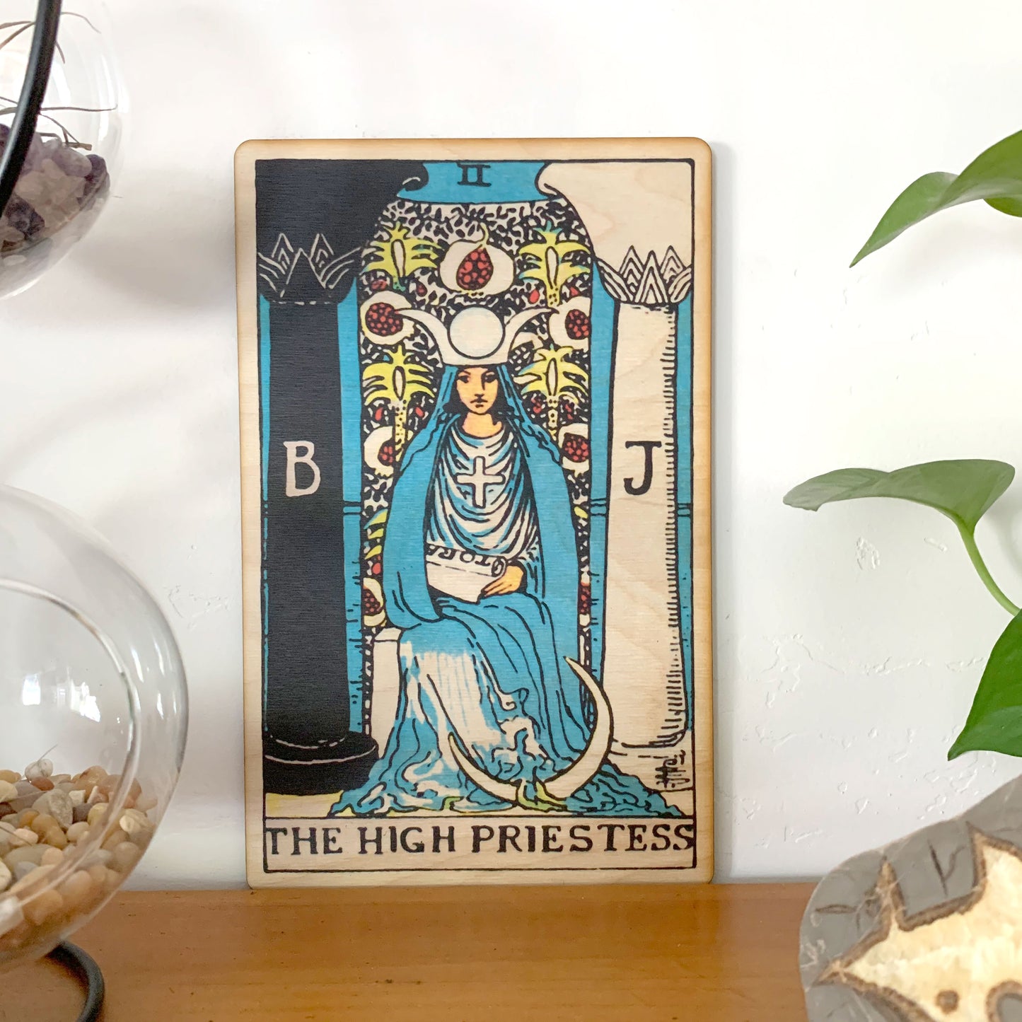 The High Priestess Tarot Wall Art Wooden Wall Decor