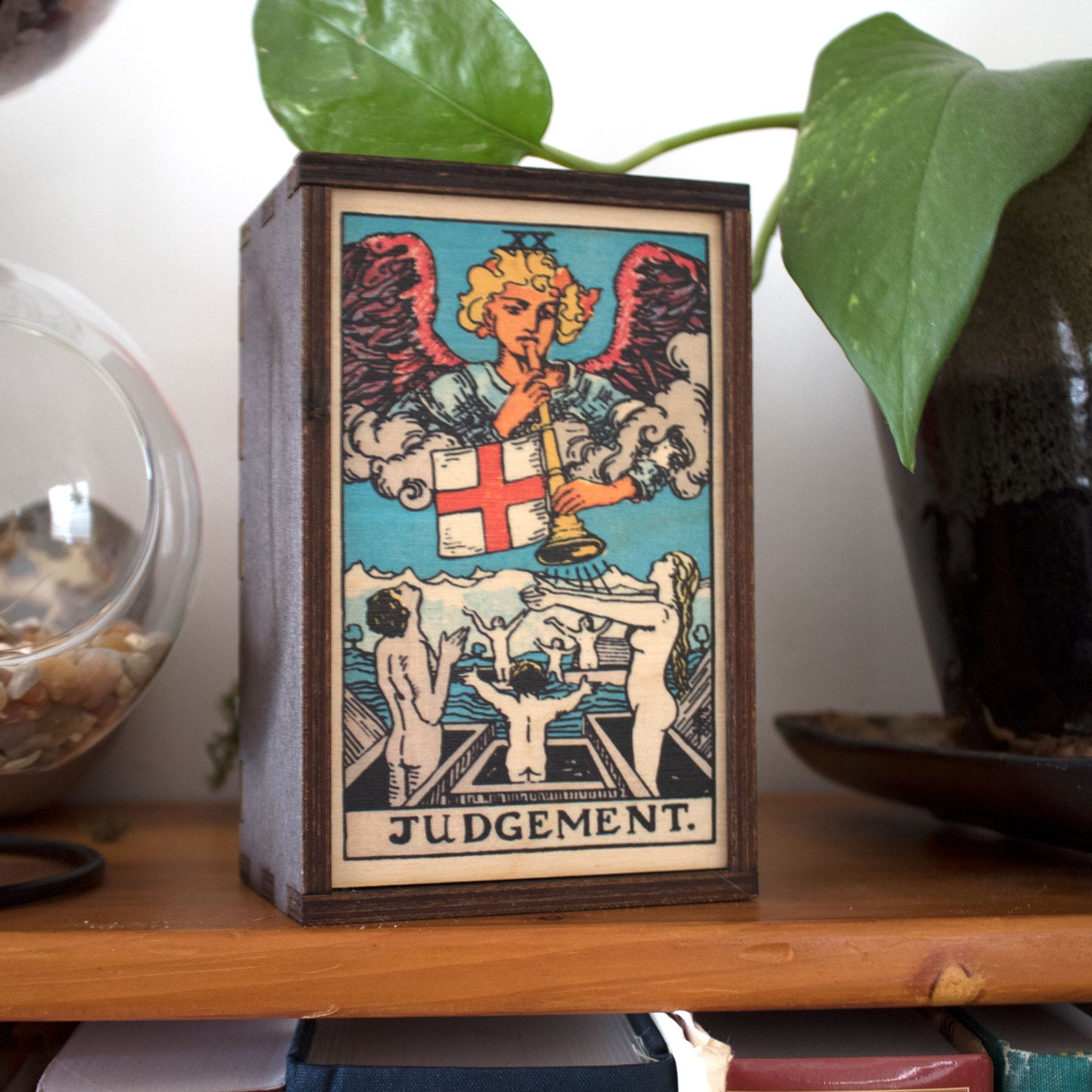 Judgement Tarot Card Card Wooden Stash Box Tarot Card Box