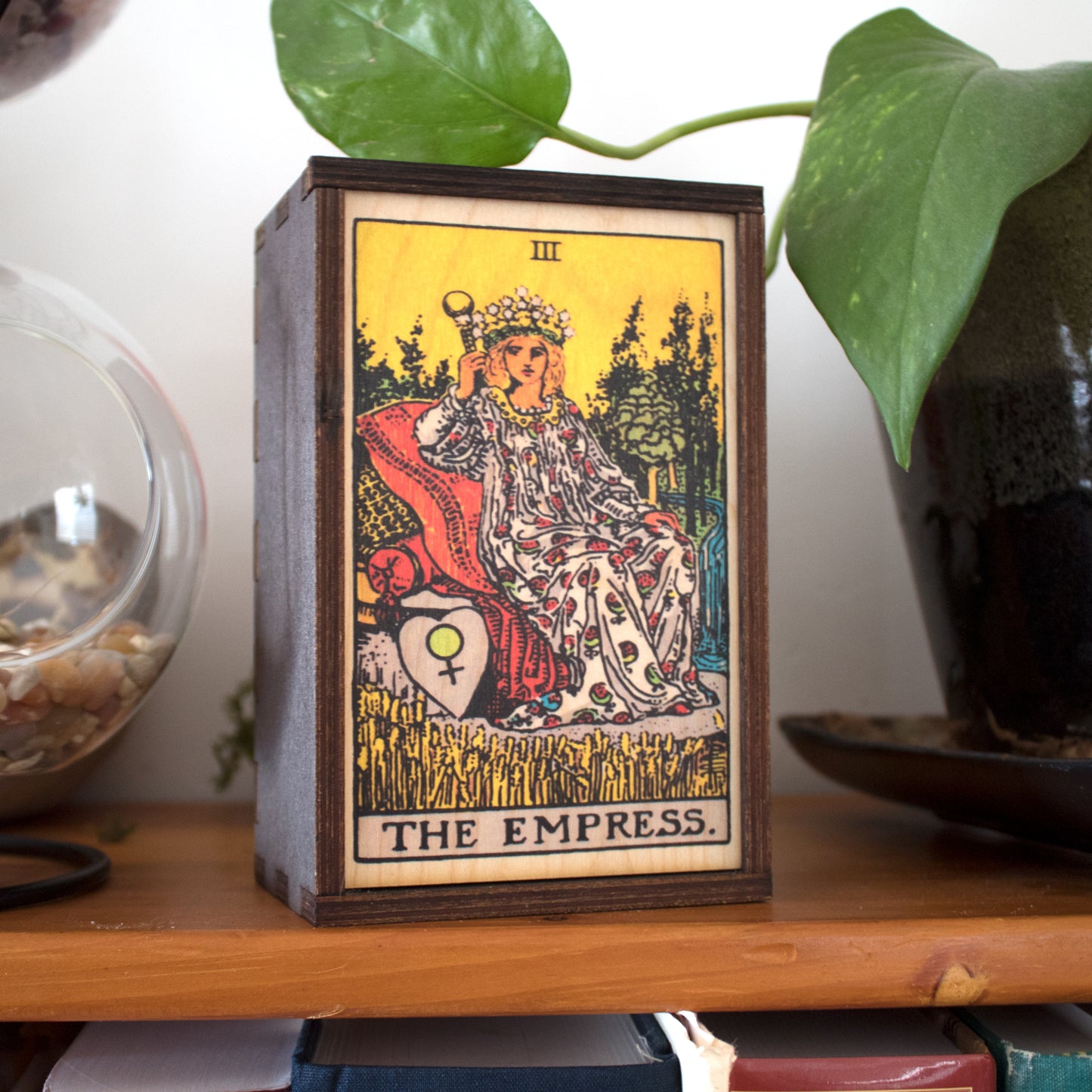 The Empress Card Tarot Card Card Wooden Stash Box Tarot Card Box