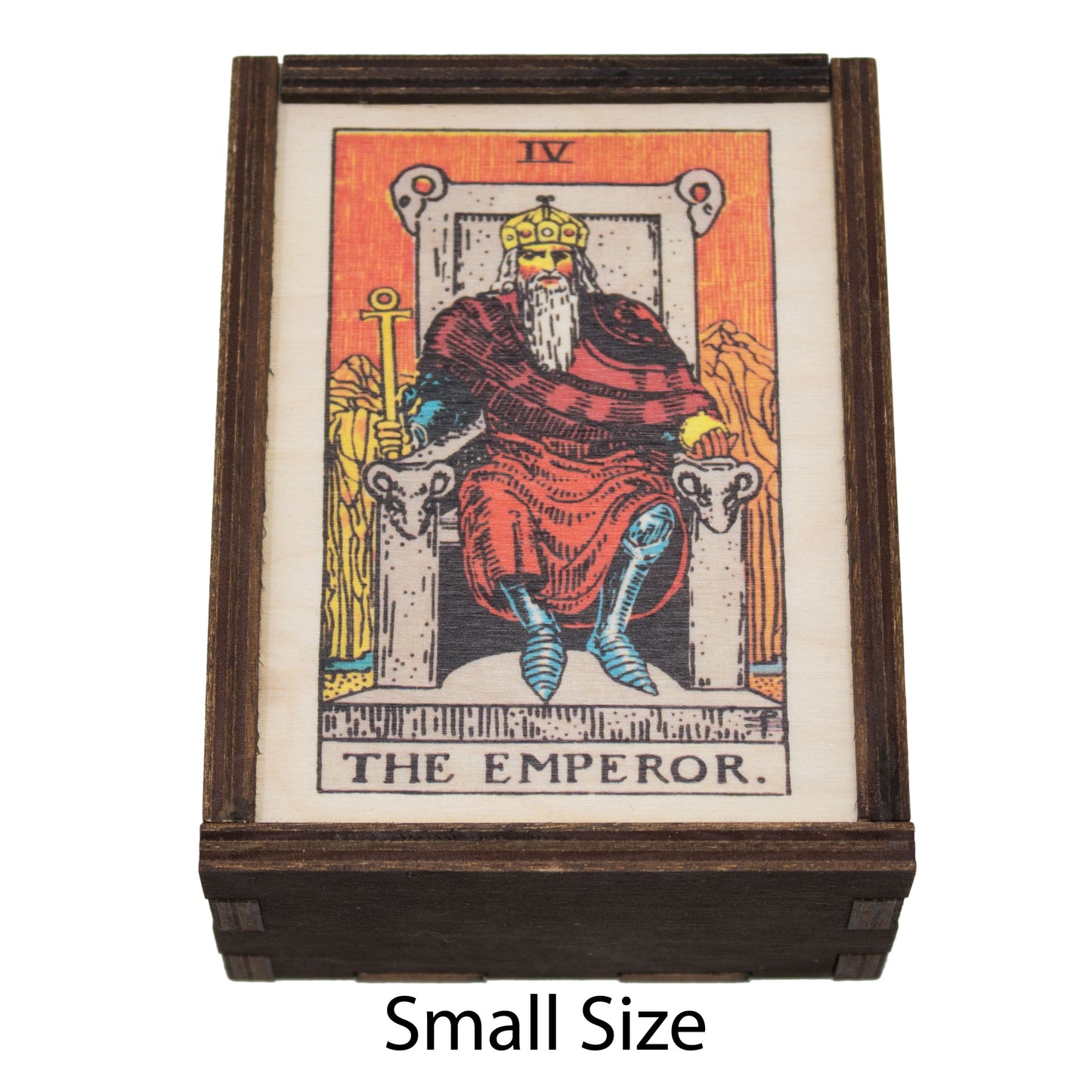 The Emperor Card Tarot Card Card Wooden Stash Box Tarot Card Box