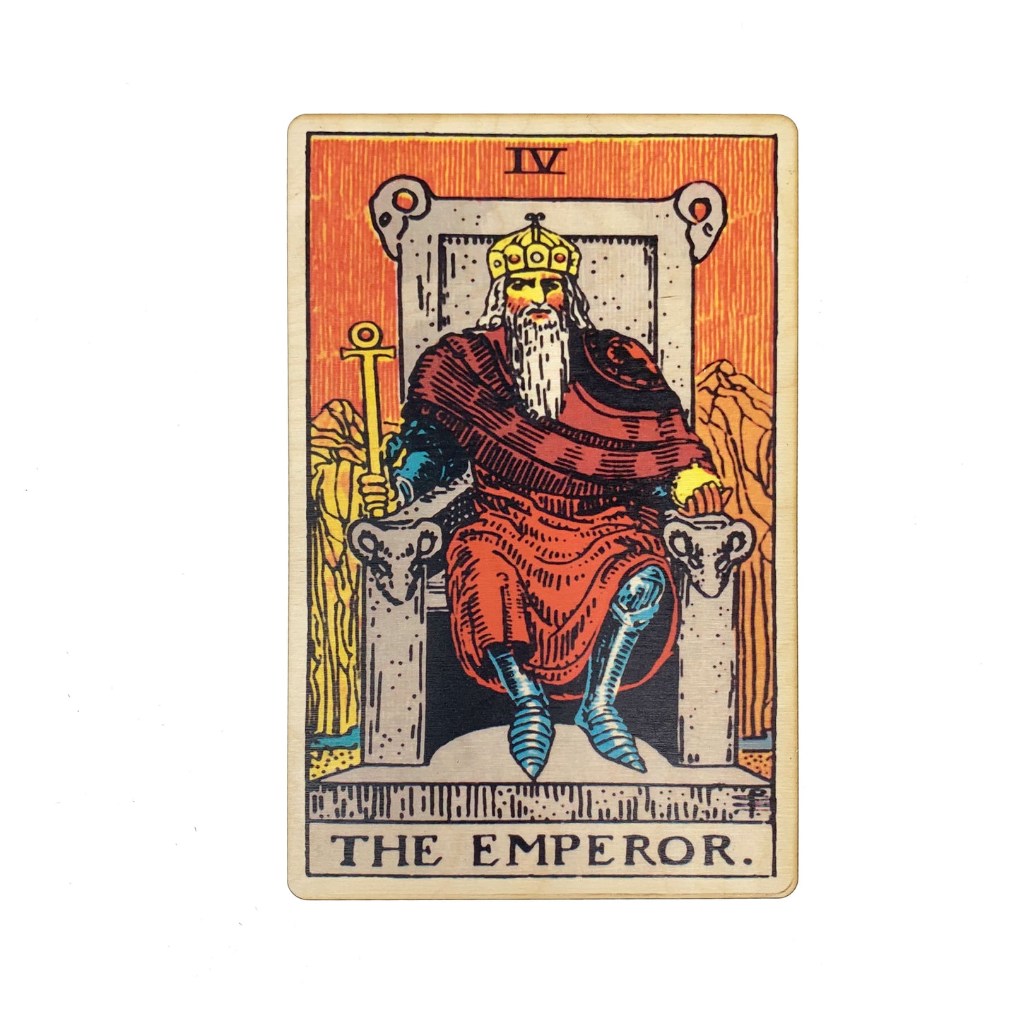 The Emperor Tarot Wall Art Wooden Wall Decor