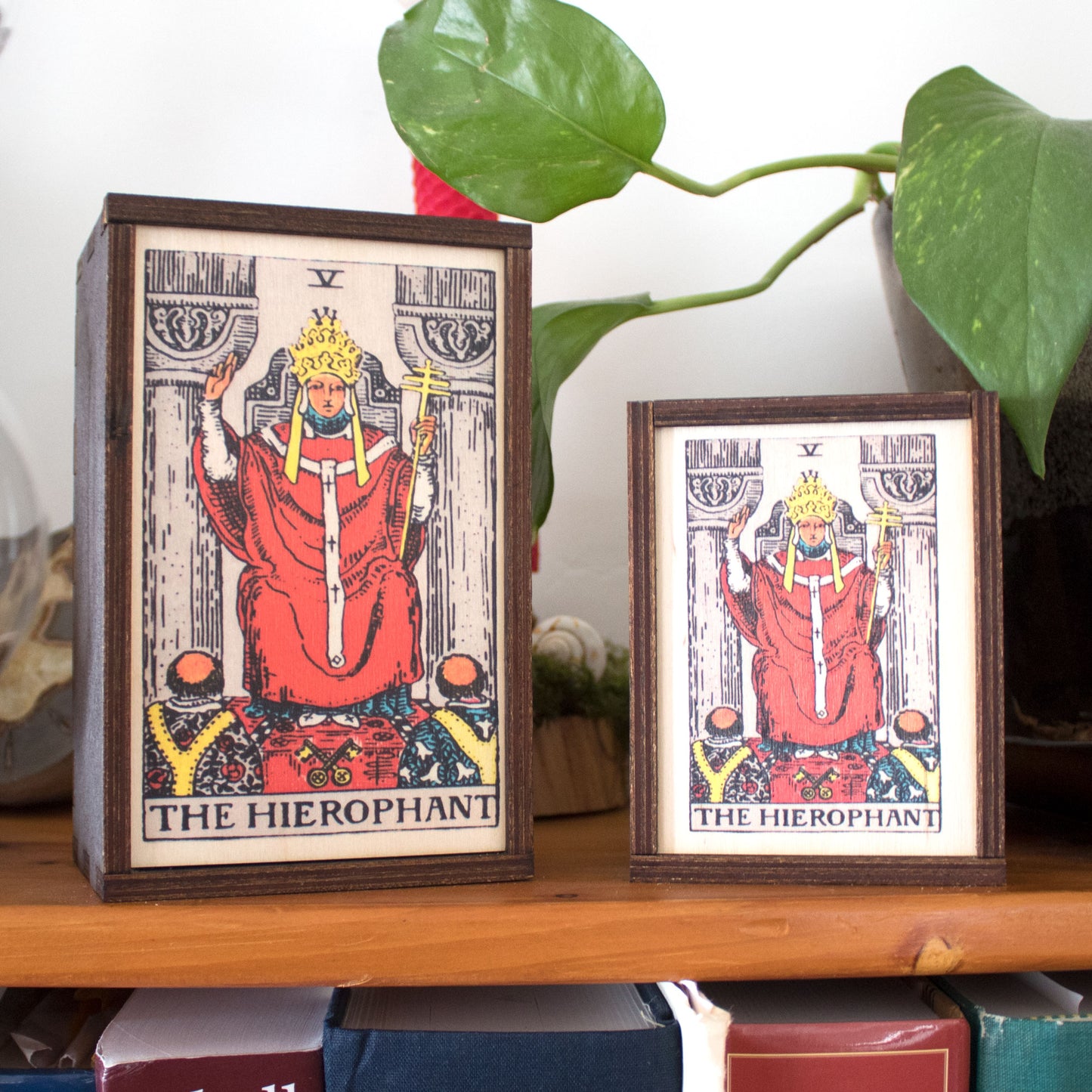The Hierophant Tarot Card Card Wooden Stash Box Tarot Card Box