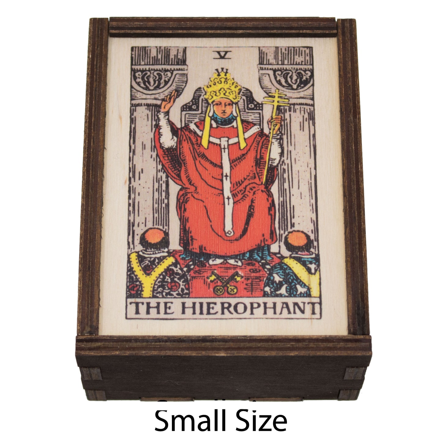 The Hierophant Tarot Card Card Wooden Stash Box Tarot Card Box