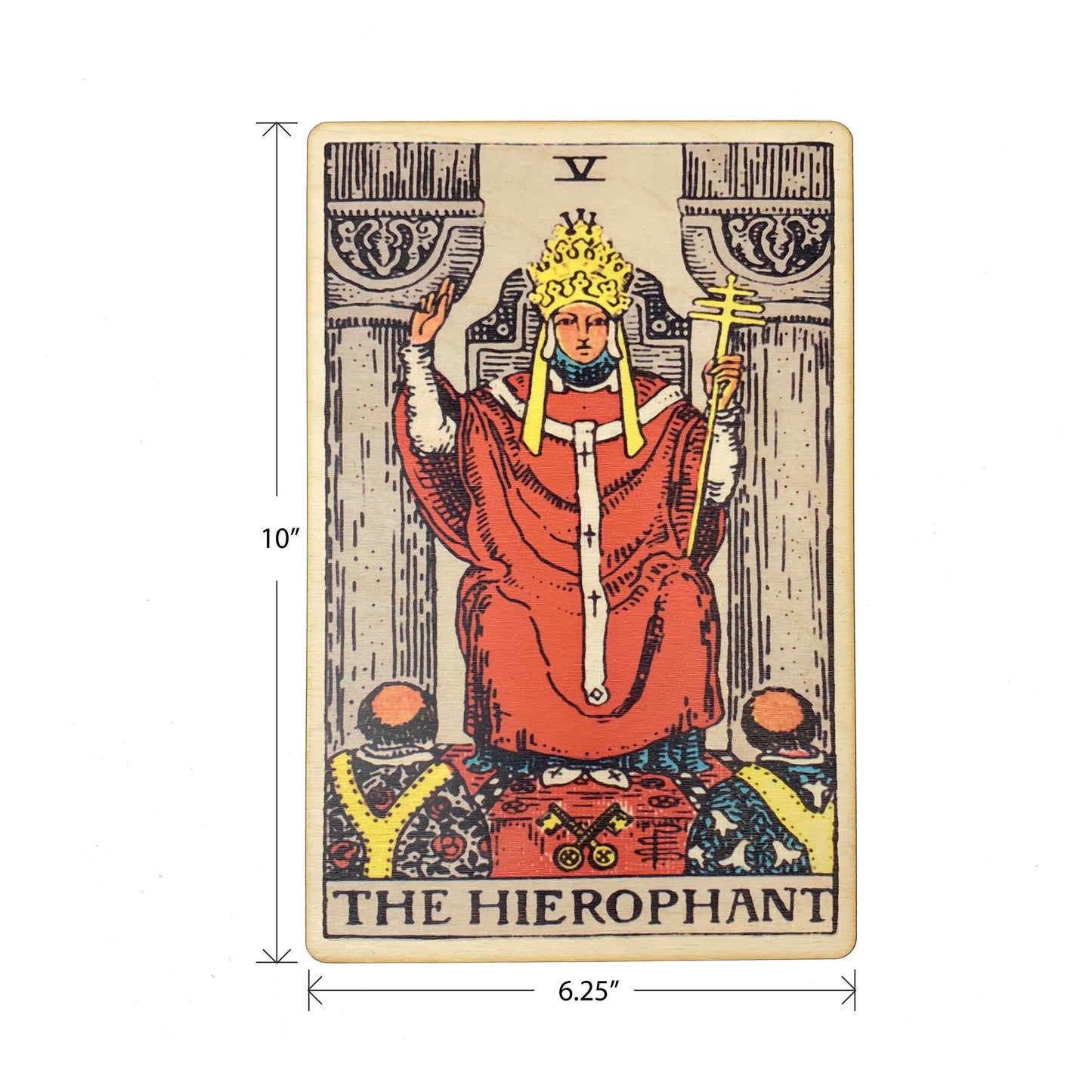 The Hierophant Tarot Wall Art Wooden Wall Decor