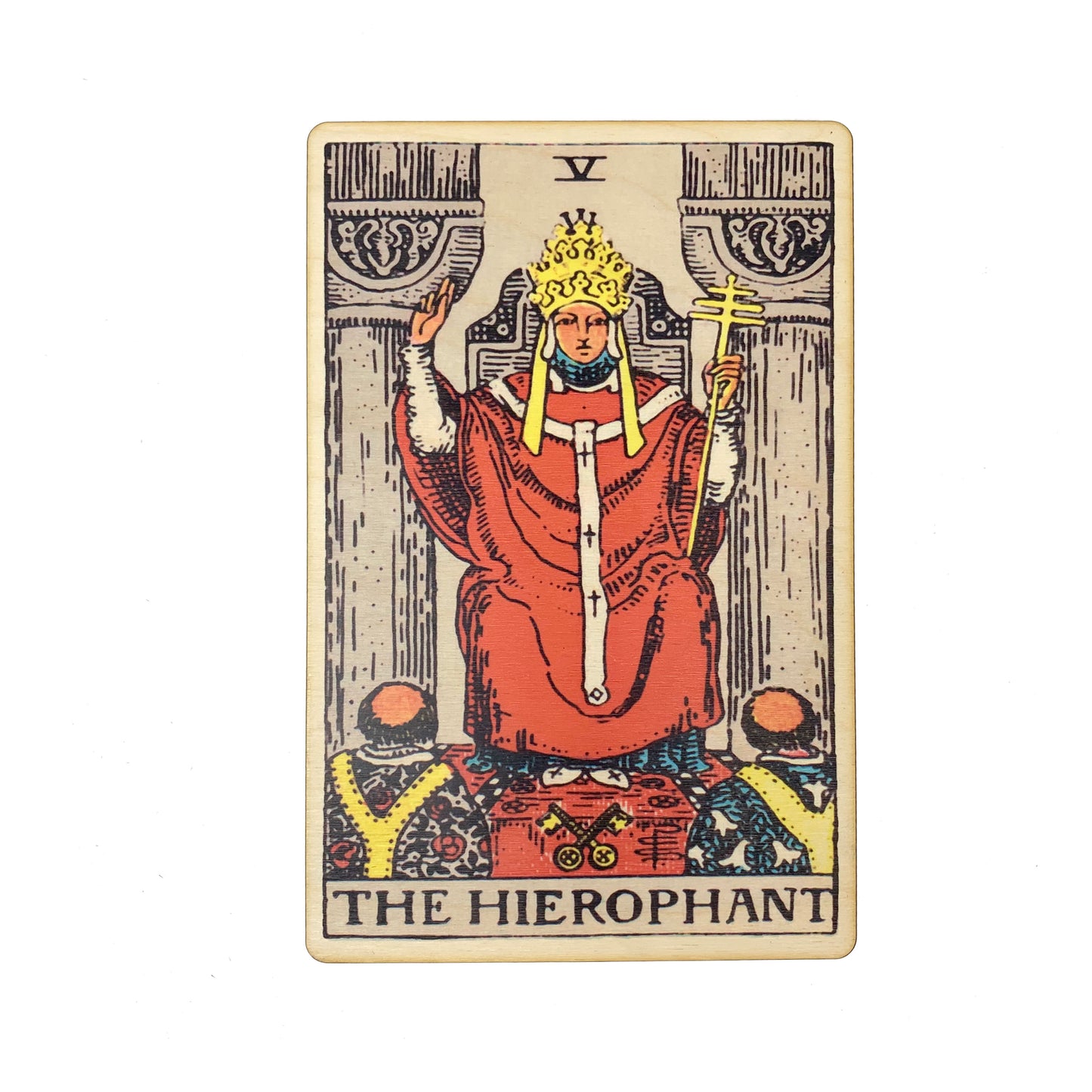 The Hierophant Tarot Wall Art Wooden Wall Decor