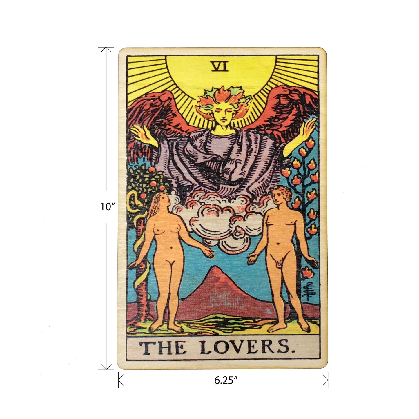 The Lovers Tarot Wall Art Wooden Wall Decor