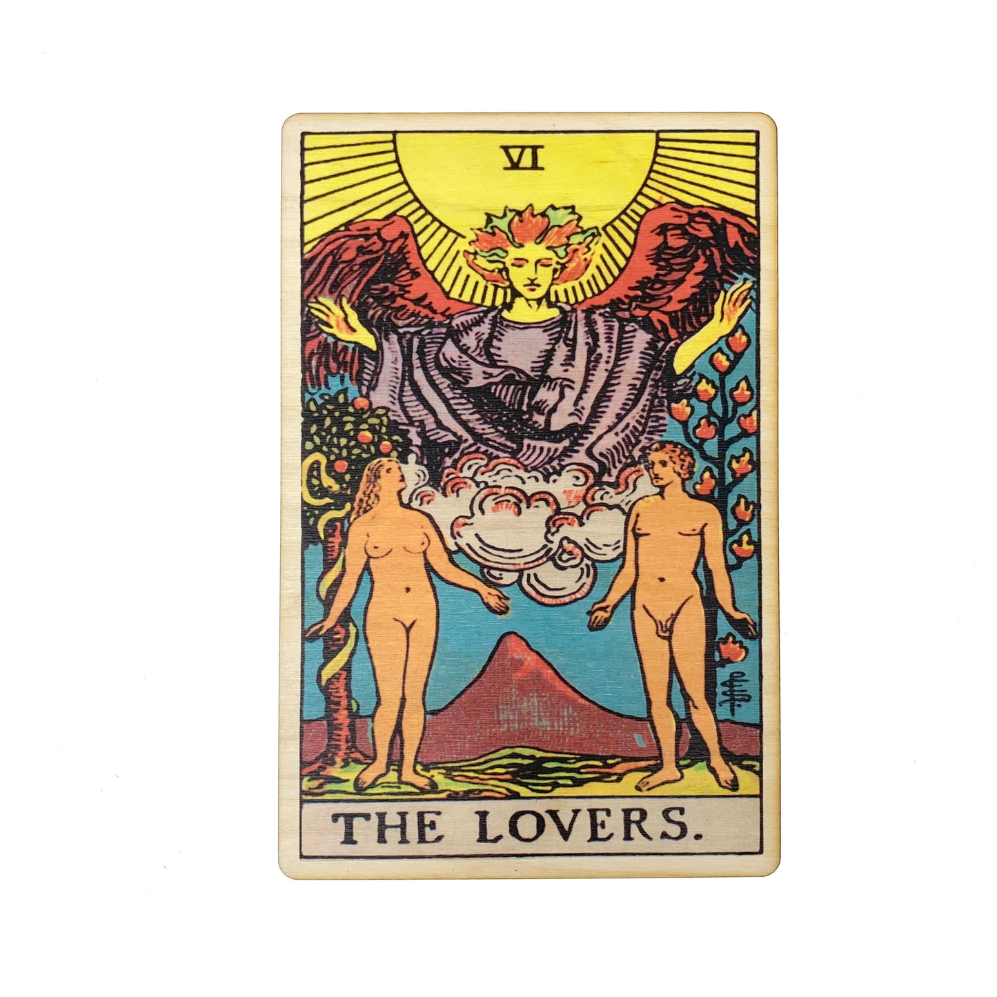 The Lovers Tarot Wall Art Wooden Wall Decor