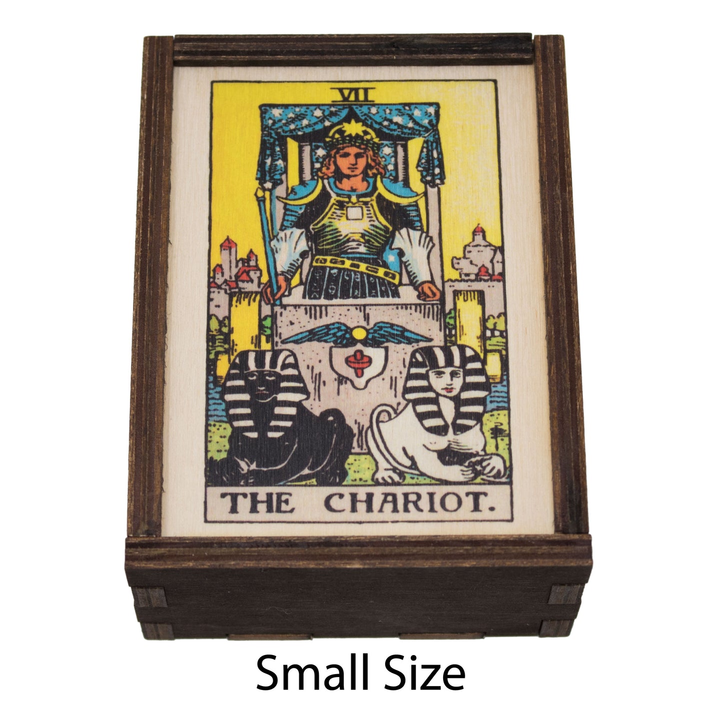 The Chariot Card Wooden Stash Box Tarot Card Box