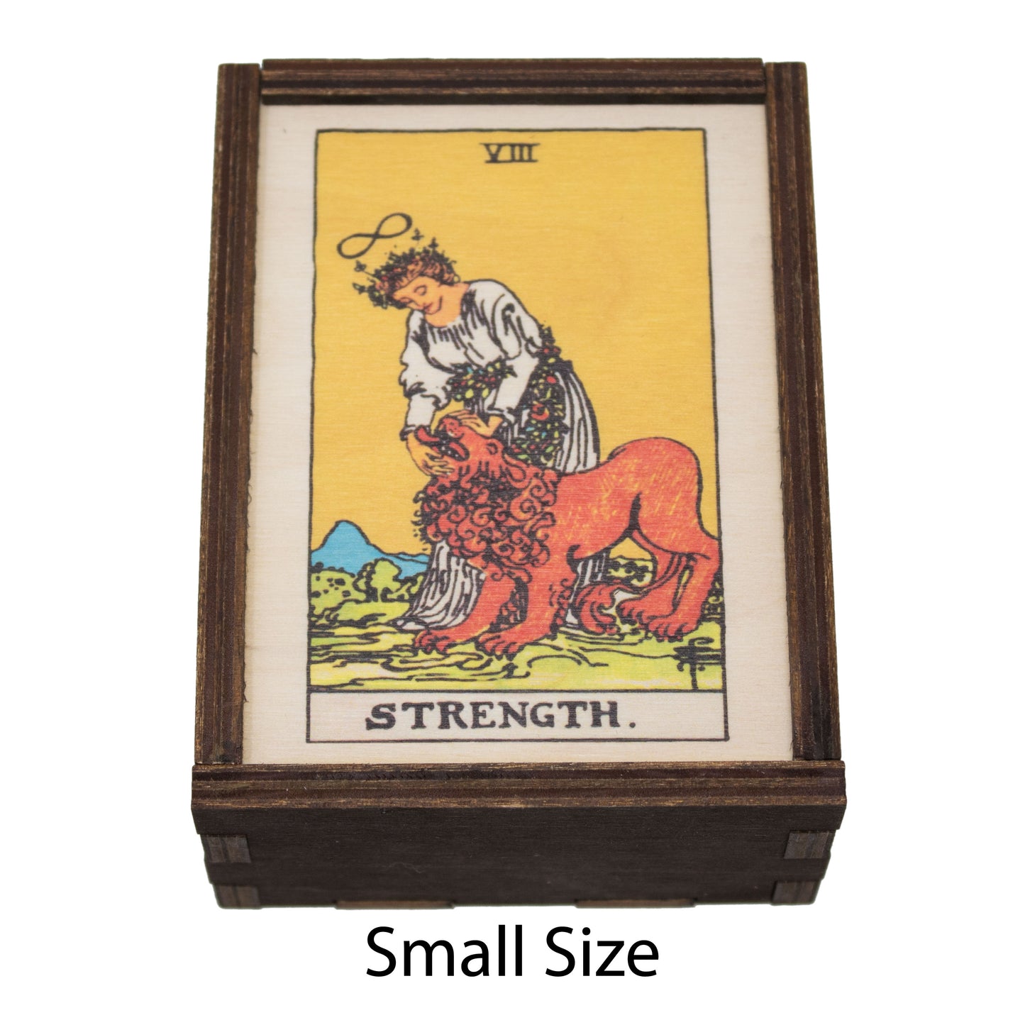 Strength Tarot Card Card Wooden Stash Box Tarot Card Box