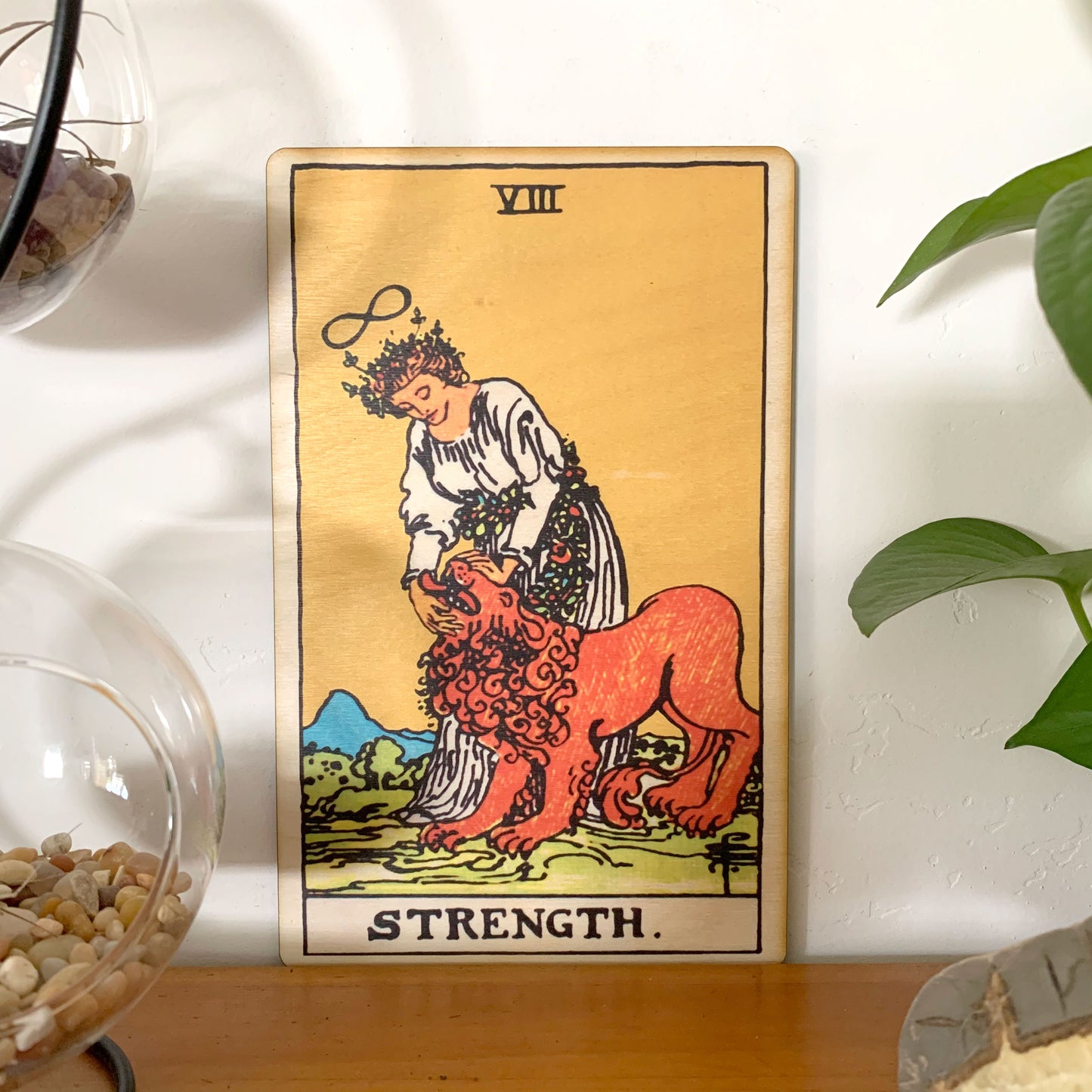 Strength Tarot Wall Art Wooden Wall Decor
