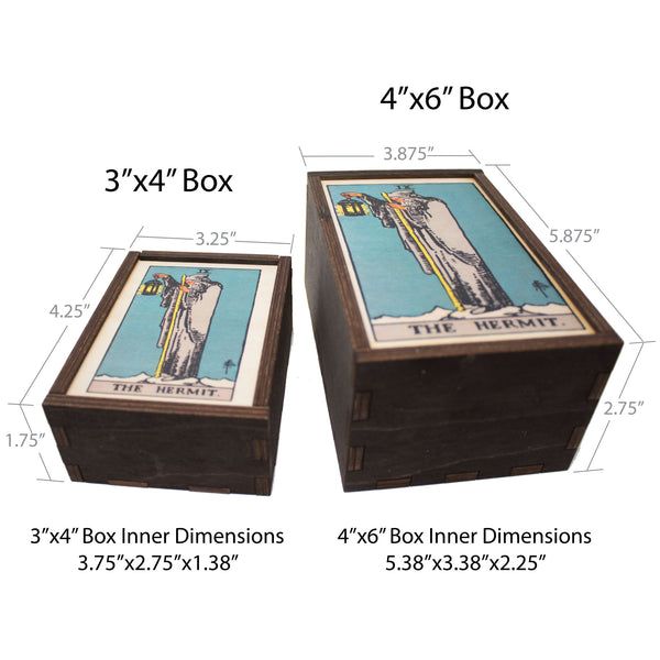 The Hermit Card Tarot Card Card Wooden Stash Box Tarot Card Box
