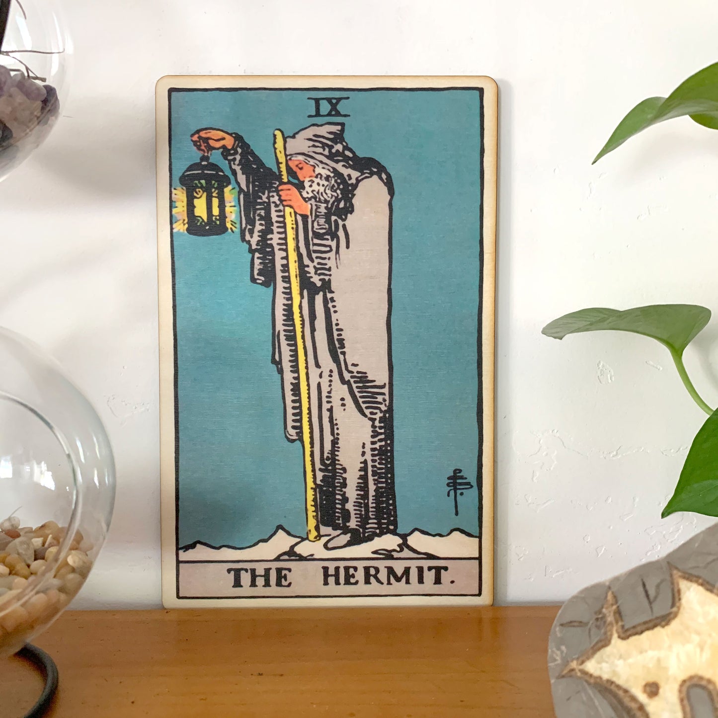 The Hermit Tarot Wall Art Wooden Wall Decor