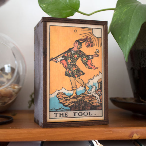The Fool Card Tarot Card Card Wooden Stash Box Tarot Card Box