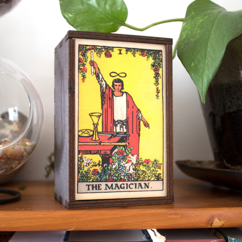 The Magician Tarot Card Card Wooden Stash Box Tarot Card Box