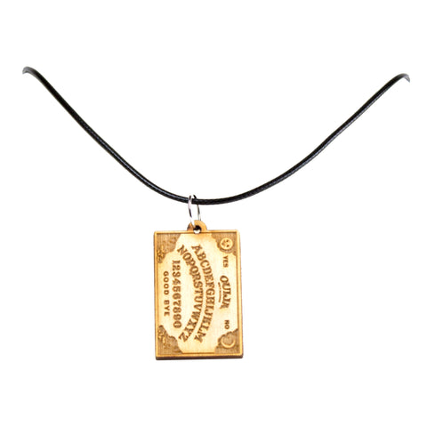 Ouija Board Wooden Necklace Pendant