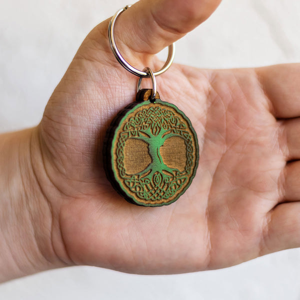 Tree of Life Wooden Keychain