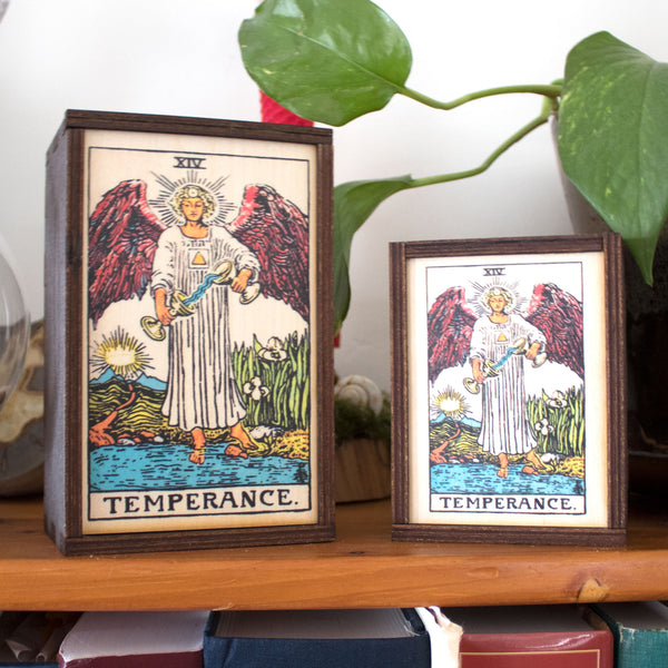 Temperance Tarot Card Card Wooden Stash Box Tarot Card Box