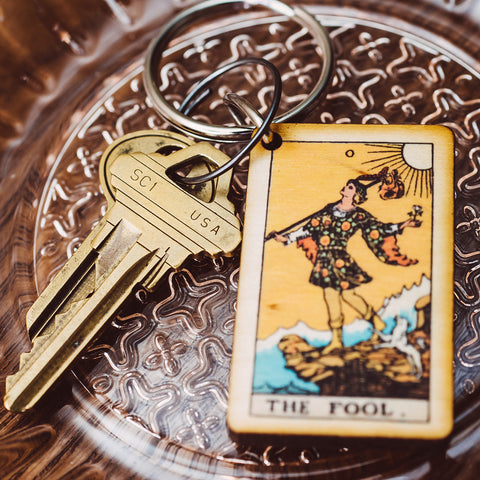The Fool Tarot Card Keychain