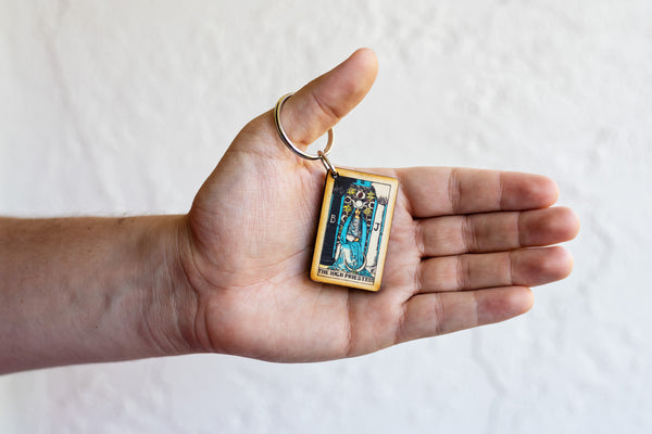 The High Priestess Tarot Card Keychain