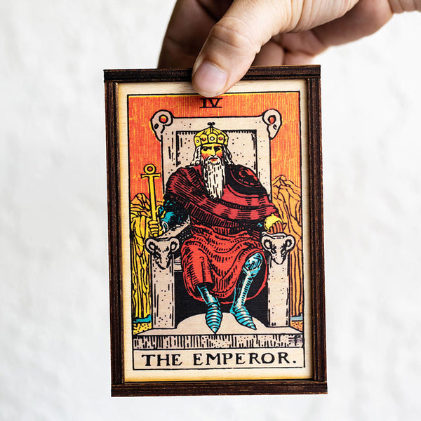 The Emperor Card Tarot Card Card Wooden Stash Box Tarot Card Box