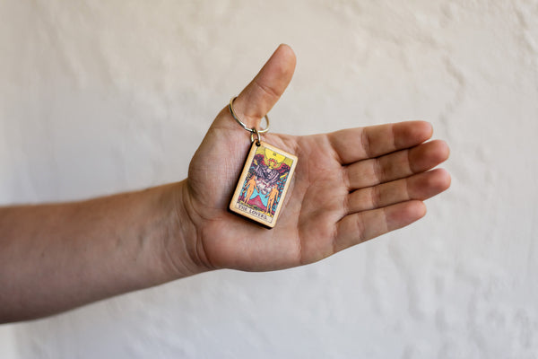 The Lovers Card Tarot Card Keychain