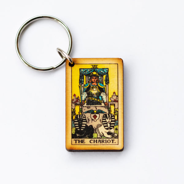 The Chariot Tarot Card Keychain