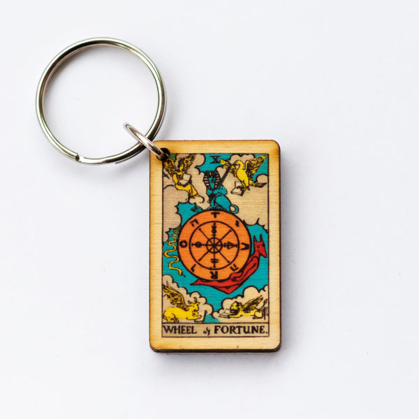 The Wheel of Fortune Tarot Card Keychain