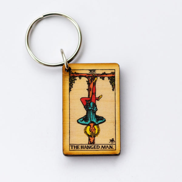 The Hanged Man Tarot Card Keychain