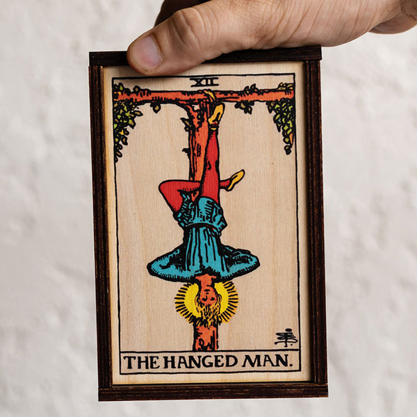 The Hanged Man Tarot Card Card Wooden Stash Box Tarot Card Box