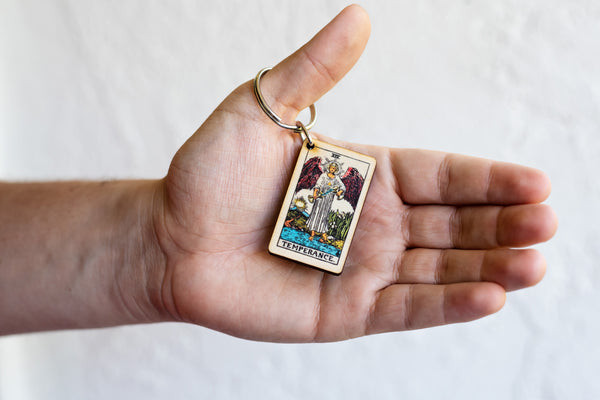 Temperance Tarot Card Keychain