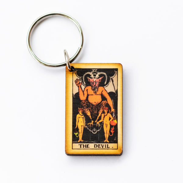 The Devil Tarot Card Keychain