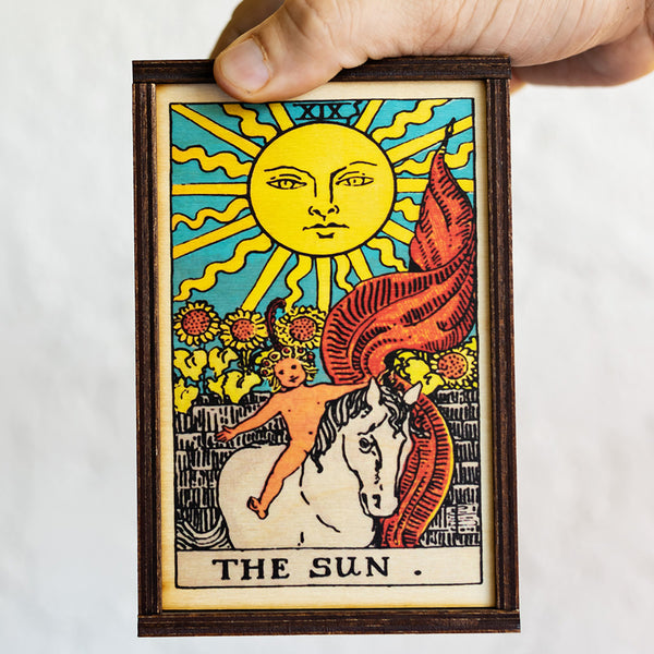 The Sun Tarot Card Card Wooden Stash Box Tarot Card Box