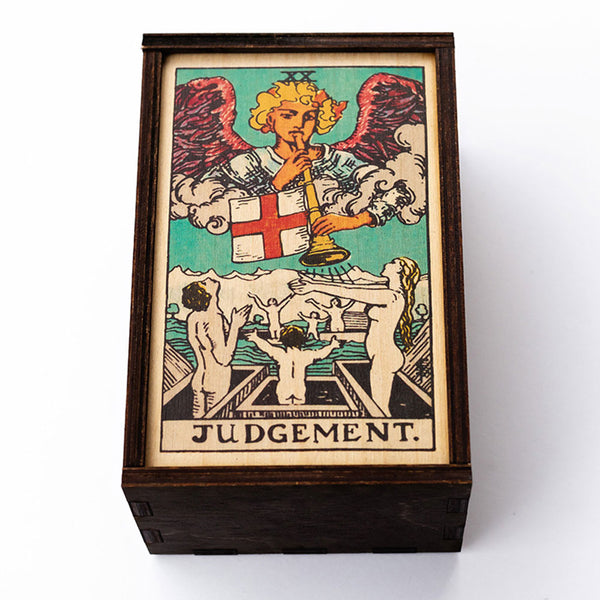 Judgement Tarot Card Card Wooden Stash Box Tarot Card Box