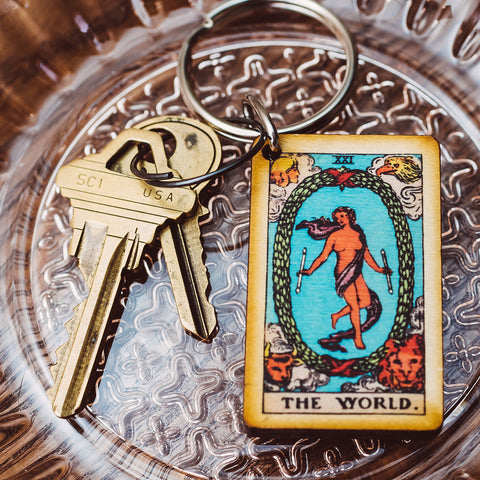 The World Tarot Card Keychain