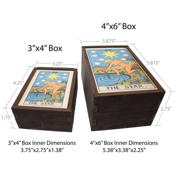 The Star Tarot Card Card Wooden Stash Box Tarot Card Box