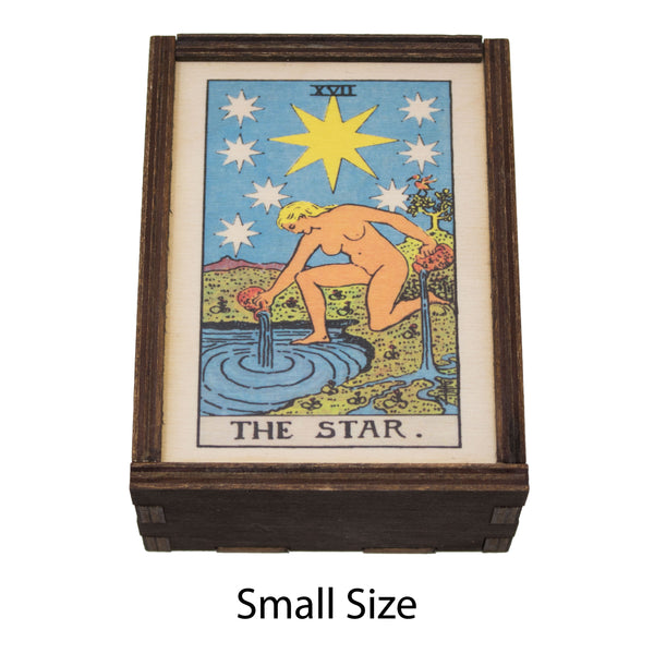 The Star Tarot Card Card Wooden Stash Box Tarot Card Box