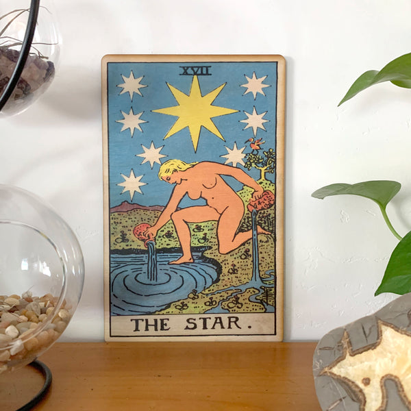 The Star Tarot Wall Art Wooden Wall Decor