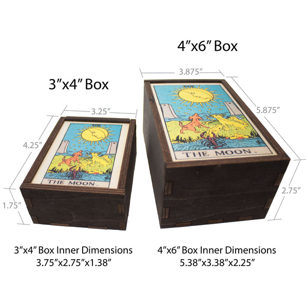The Moon Tarot Card Card Wooden Stash Box Tarot Card Box