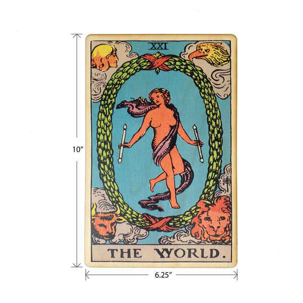 The World Tarot Wall Art Wooden Wall Decor