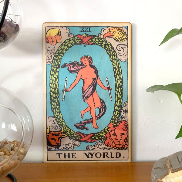 The World Tarot Wall Art Wooden Wall Decor