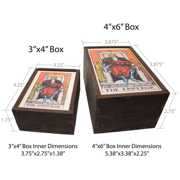 The Emperor Card Tarot Card Card Wooden Stash Box Tarot Card Box