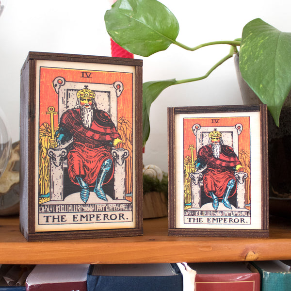 The Emperor Card Tarot Card Card Wooden Stash Box Tarot Card Box