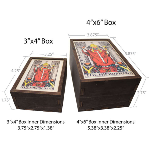 The Hierophant Tarot Card Card Wooden Stash Box Tarot Card Box