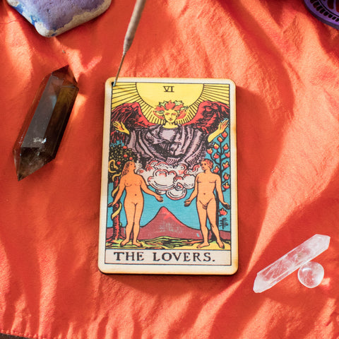 The Lovers Tarot Incense Holder Tray