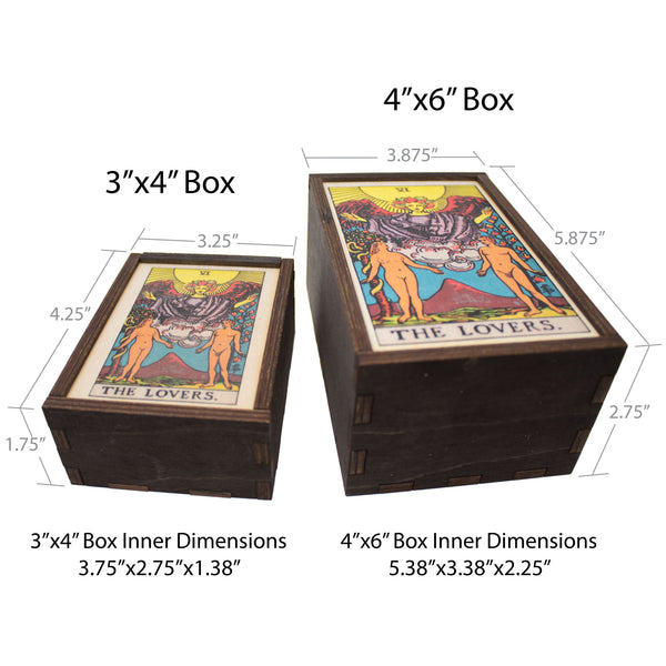 The Lovers Tarot Card Card Wooden Stash Box Tarot Card Box