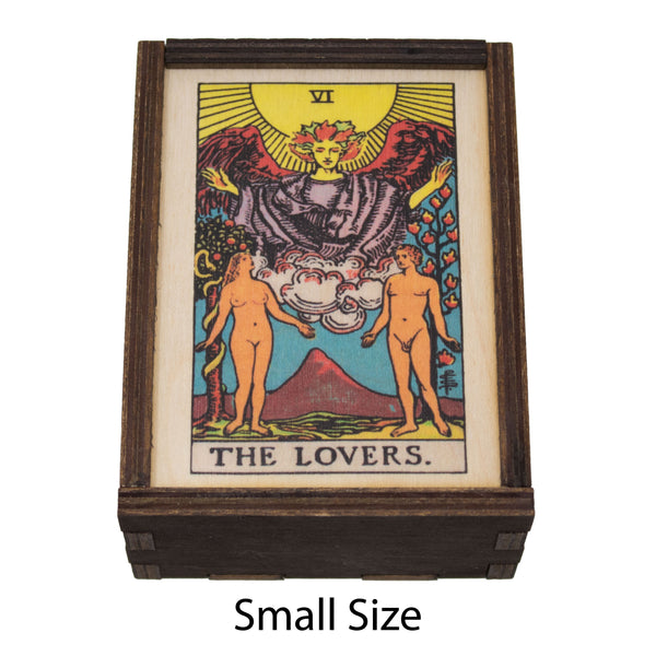 The Lovers Tarot Card Card Wooden Stash Box Tarot Card Box