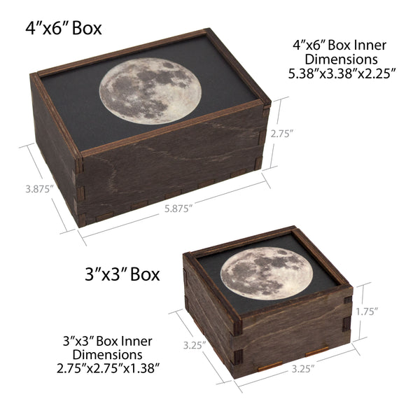 Full Moon Laser Cut Wooden Stash Box Tarot Deck Card Storage